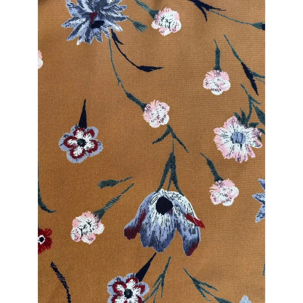Rust‎ Floral Bandana Scarf Cottagecore Boho Square Neck Scarf Wrap Lightweight